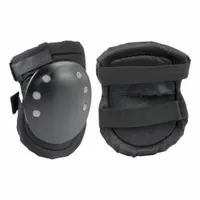These flexible knee pads feature a rubber cap for durability and fabric padding for cushioning. Two nylon straps with hook-and-loop closure secure the pad to the leg. Suitable for kneeling comfort and protection on hard surfaces in industrial, construction, and maintenance tasks. Latex free. Sold as a pair