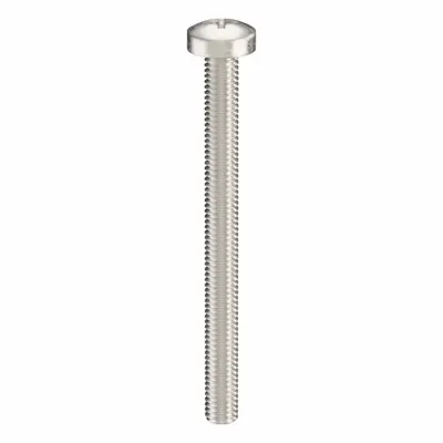 Sekrup Mesin USA INDUSTRIALS: Ukuran Ulir M3x0,50, Panjang 35 mm, 316, Baja Tahan Karat, Polos - Pan Head Machine Screws