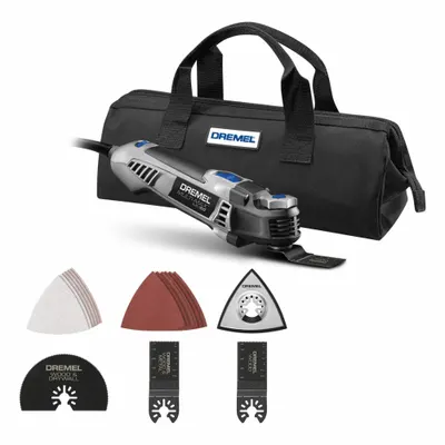 DREMEL Kit Alat Osilasi: 10.000 hingga 21.000, 3.2° Sudut Osilasi, 5 A Arus - Dremel Corded Oscillating Tools