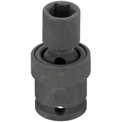 This 3/8" drive SAE flex impact socket features a 7/16 in socket size with a 6-point configuration. The black phosphate finish provides corrosion resistance. Designed for use with impact wrenches in automotive and mechanical applications requiring high-torque fastening on SAE hardware.
