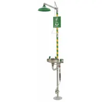 HAWS Shower with Eyewash: Floor Mnt, Uncovered, Stainless Steel Bowl, Freeze Protection (MPN 8300.158)