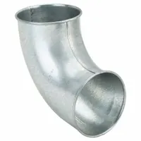 90 Degree Elbow: Steel, For 4 in Duct Dia, 10 in Overall Lg, 90° Angle, 1 in Centerline Radius (MPN 8010000953)