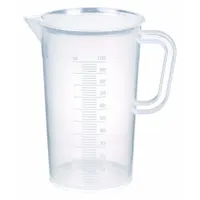 This 100 mL tall form beaker is molded from clear polypropylene for chemical resistance. It features printed graduations for volume measurement and a handle for controlled pouring. Suitable for general laboratory mixing, measuring, and heating applications