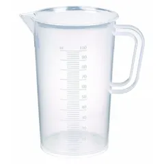 Tall Form Plastic Beaker with Handle, Polypropylene, Clear, 100 mL