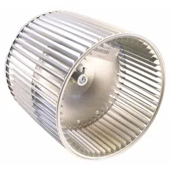 This YORK OEM replacement blower wheel is designed for use in compatible York HVAC equipment, specifically as a direct replacement for model B1HA060A06B. It features an 11-inch diameter, 10-inch width, and 5/8-inch bore. Used to move air across heat exchangers or evaporator coils in forced-air heating and cooling systems.