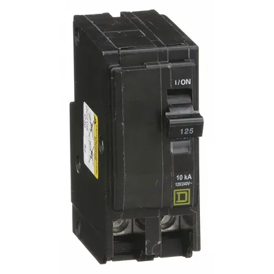 Pemutus Sirkuit Miniatur SQUARE D: 125 A, 120/240V AC, Fase Tunggal, 10kA pada 120/240V AC - QO Series, Plug-In Square D Miniature Circuit Breakers