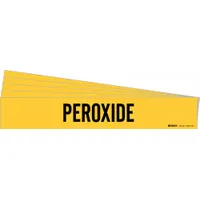 Pipe Marker: Peroxide, Yellow, Black, Fits 8 in and Larger Pipe O.D., 1 Pipe Markers, 5 PK (MPN 8796-1HV-PK)