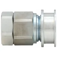 Steel-bodied quick-connect coupling body with fluorocarbon seal and FNPT connection. Designed for hydraulic fluid systems requiring leak-free connection and disconnection. Suitable for use in mobile equipment, machine tools, and hydraulic power units