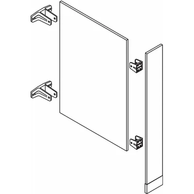 Layar Urinal: Baja Tahan Karat - Urinal Screens with Pilasters