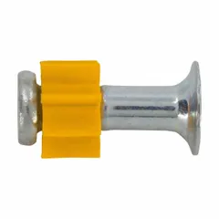 Pack of 100 pins for powder-actuated tools, with 0.3 in head diameter and 9/64 in shank diameter. Used for fastening materials to concrete, steel, or masonry in construction and industrial applications.