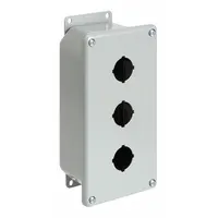 HOFFMAN Push Button Enclosure: 22mm, 4 Holes, Carbon Steel, NEMA 12 (MPN E4PBGXM)