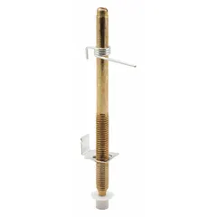 This pivot rod from PRIME-LINE is designed for hanging doors in light-duty applications. It measures 5 5/8 inches in length and 3 13/16 inches in width, with a maximum weight capacity of 30 lb. Suitable for use on cabinet doors, small access panels, or interior room doors requiring a concealed pivot hinge.