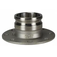Cam and Groove Adapter: 4 in Coupling Size, 100 psi Max. Working Pressure @ 70 F, Flange (MPN 400-AL-SS)