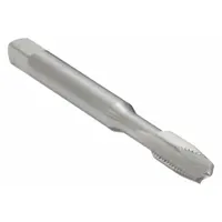 This oversized spiral-point tap is designed for threading through-holes in metal and alloys. The spiral-point geometry pushes chips forward to prevent clogging, enabling efficient production threading. Made from high-speed steel with a plug chamfer and 2 flutes, it provides reliable performance in manufacturing and maintenance applications