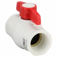 NDS Manual Two-Way Ball Valve: 1 1/2 in, PVC, Angle, FNPT x FNPT, 150 psi Max. Pressure (CWP), Tee (MPN E1420-15)