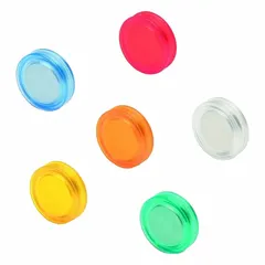 This orange encased neodymium disc magnet has a 25 mm outside diameter, 6 mm thickness, and maximum pull force of 0.9 lbf. The plastic coating provides corrosion resistance and protects surfaces from scratching. Suitable for holding, positioning, and fixturing tasks in industrial environments.