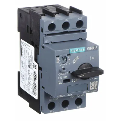 Starter Motor Manual Siemens: Non-Reversing, 3 Kutub, 10 A, Perlindungan Termal - Non-Reversing Starters with Thermal Overloads