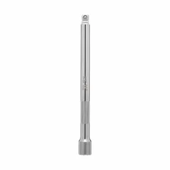 This flex and wobble hand socket extension has a 1/2 in drive size and 10 in overall length. It allows access to fasteners in tight or offset spaces where a standard rigid extension cannot reach. Suitable for automotive repair, machinery maintenance, and general assembly tasks.