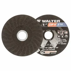 This Type 1 cut-off wheel is made of aluminum oxide and measures 4-1/2 inches in diameter, 1/16 inch thick, with a 7/8 inch arbor hole. It is designed for general purpose cutting of carbon and stainless steel in metal fabrication, maintenance, and construction tasks.