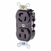 LEVITON Straight Blade Receptacle: Duplex, 5-15, Black, 125V AC, 15 A, 2 Pole / 3 Wire (MPN 4794-1R)