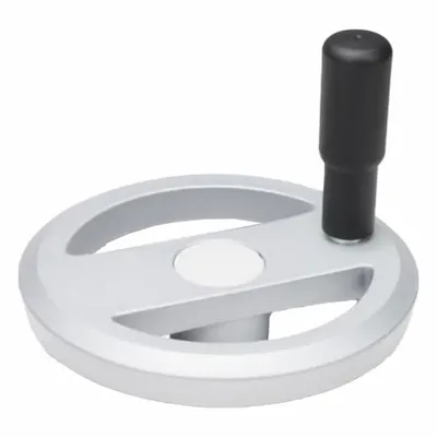 Roda Tangan Berjari-Jari JW WINCO: Berjari-Jari, Gagang Berputar, Aluminium, 1/2 in Lubang - Spoked Hand Wheels with Revolving Handle