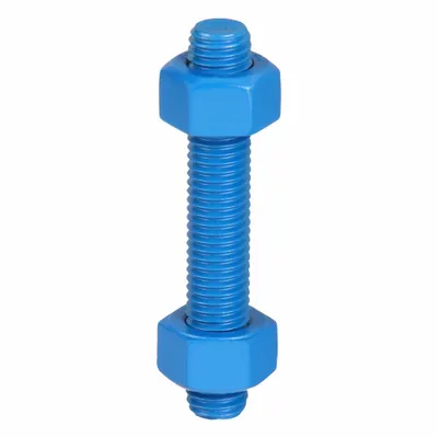 Stud Berulir Penuh USA FASTENER: Ukuran Ulir 5/8"-11, Baja, Grade B7, Dilapisi PTFE - PTFE-Coated Fully-Threaded Rods & Studs