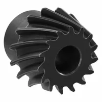 Spiral Bevel Gear: Spiral, Gear Ratio 4, Left Hand, Module m 1.5, 15 Teeth, Black Oxide-Coated Steel (MPN SBS1.5-1560L)