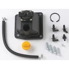 Replacement assembly combining valve cover and fuel pump for KOHLER engines. Compatible with manufacturer number CH22-76516. Used in outdoor power equipment and small engines requiring this integrated component.