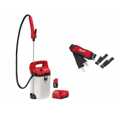 This sprayer kit features a 2-gallon poly tank and delivers 80 psi spray pressure with a maximum spray distance of 17 feet. The adjustable nozzle provides a 10-20 ft spray pattern. Designed for pesticide application in lawn, garden, and agricultural settings.