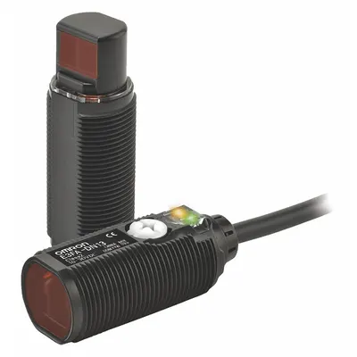 OMRON Sensor Fotolistrik: M18 Berulir, Kabel Non-Terminasi, 10-30V DC - Cylindrical Sensors with Non-Terminated Cables
