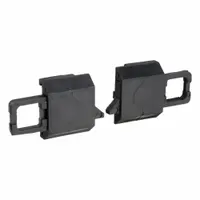 This tilt and slide latch is designed for sash-top mounting on tilt windows. It secures the window in a closed or tilted position. The latch has a 7/16 in overall length, a black unfinished finish, and does not include a handle. Suitable for replacement in residential and commercial window applications