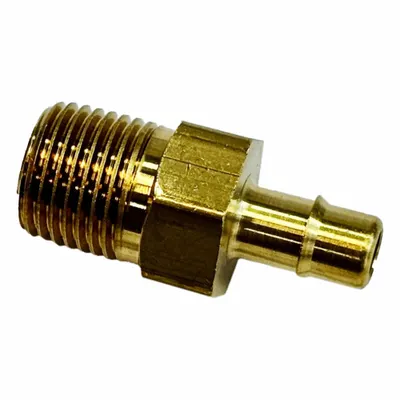 MEM-CO Adaptor Fitting Barb Mini: ID 3/4 in x Pipa 3/4 in x Ukuran ID 1/16 in, MNPT x Tabung - Standard Brass Barbed Tube Fittings