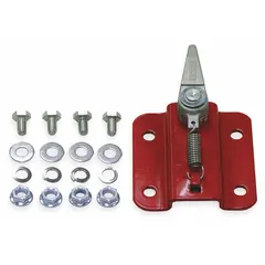 This latch pawl assembly kit is a replacement component for the REELCRAFT 80000 reel series. Constructed of aluminum, it engages and disengages the reel's locking mechanism during hose or cable retraction and extension. Used in maintenance and repair of industrial hose and cable reels.