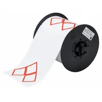 Pre-Cut Label Stock Roll: No Legend, Red GHS/CLP 3A Diamonds, 4 1/8 in x 6 3/32 in, 4 9/64 in, Vinyl (MPN B30-262-7569-CLP3A)