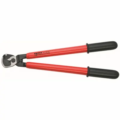 Pemotong Kabel Berinsulasi KNIPEX: Gagang Plastik, Gunting - Insulated Electrical & Data Cable Cutters