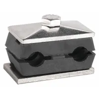 BEHRINGER PIPE SYSTEMS Vibration-Dampening Beta Clamp: Ribbed Bore, 304 Stainless Steel Clamp (MPN TWT3075-PP)