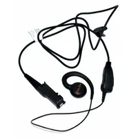 MOTOROLA Earpiece: Fits Motorola, For DP3000/DP3000e/DP3441/DP3441e Series, Ear Hook, Push To Talk (MPN PMLN5727A)