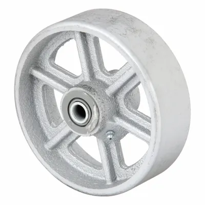 Roda Caster ALBION: Diameter Roda 6 in, Lebar Roda 1 7/8 in, Besi, Kapasitas Beban 1.400 lb - Heat-Resistant Iron Tread Wheels