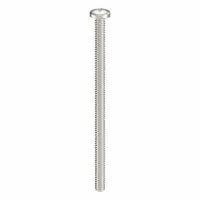 Pan head machine screw with #6-32 thread, 2-1/2 inch length, made from 316 stainless steel with a plain finish. Features a Phillips drive with #2 drive size. Supplied in a 25-piece pack. Commonly used for fastening metal parts in machinery, electrical enclosures, and industrial equipment