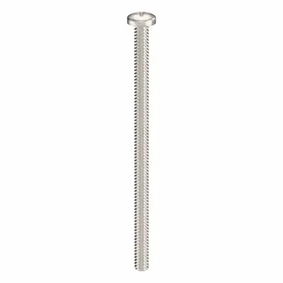 Sekrup Mesin USA INDUSTRIALS: Ukuran Ulir #6-32, Panjang 2 1/2 in, 316, Baja Tahan Karat, Polos - Pan Head Machine Screws
