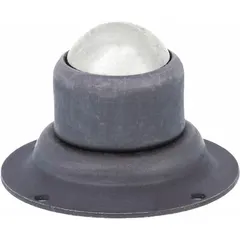 Flange mount ball transfer with 1 1/8 in diameter ball and 5/16 in projection. Supports 180 lb load capacity. Used in material handling systems to enable omnidirectional movement of items on conveyors, workstations, and packaging lines.