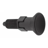 KIPP Indexing Plunger: Locking, Steel, M10x1 Thread, 5 N to 12 N Nose Force (MPN K0338.3105)