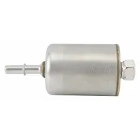 In-line fuel filter with cellulose media and a plastic retainer clip. Outside diameter 2 3/16 in. Compatible with GM buses. Removes contaminants from fuel to protect engine components