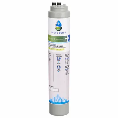 MANITOWOC Kartrid Filter Air: 5 mikron, 1,5 gpm, Tinggi Keseluruhan 16 13/16 in - Quick-Connect Ice Machine & Refrigerator Water Filters