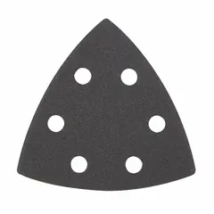 This 25-piece sanding sheet set includes five grits: 60, 80, 120, 180, and 240. Each sheet is made of silicon carbide abrasive. Suitable for material removal and finishing on wood, metal, and painted surfaces.
