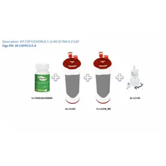 This kit is a replacement assembly for ELGA Chorus 1 Life Science water purification systems. It includes filters, stands, and switches to maintain ultrapure water quality. Typical applications include cell culture, molecular biology, and analytical chemistry.