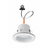 LED Recessed Downlight: 4 in Dia, 625 lm, 2700K/3000K/3500K/4000K/5000K, 10.5 W, 120V AC, White (MPN 53805102)