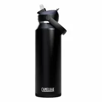 CAMELBAK Bottle: 40 oz Capacity, Black, Stainless Steel, Not BPA-Free, 13 1/4 in Overall Ht, Bottle (MPN 3089001012)