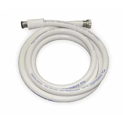 ENCORE Selang Pancuran: Vinil, Finishing Saniguard, 1/2 in Ukuran Sambungan - Flexible Hoses for Handheld Showerheads