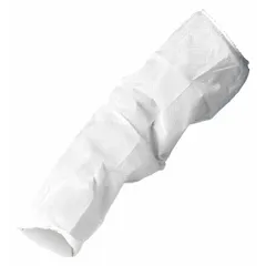 These sleeves provide arm coverage against non-hazardous dry particulates in industrial environments. Made of white SMMMS polypropylene with a serged seam, they offer a balance of breathability and particulate barrier. Suitable for light assembly, packaging, and general maintenance tasks.